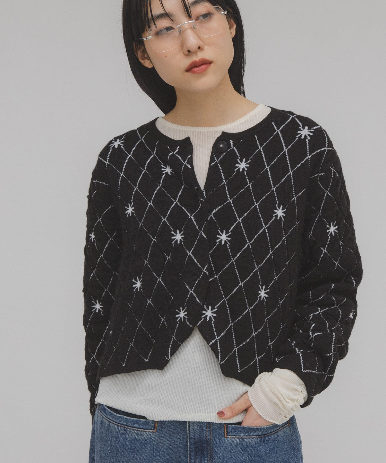 【ケービーエフ/KBF / URBAN RESEARCH】のキルティングショートカーディガン インテリア・キッズ・メンズ・レディースファッション・服の通販 founy(ファニー) 　ファッション　Fashion　レディースファッション　Fashion for Women　トップス・カットソー　Cut & Sew Tops　カーディガン・羽織り　Layered Style Cardigans　2025年　2025　2025-2026秋冬・A/W　Autumn/Winter 2025–26 AW25–26　冬　Winter / This Winter　カーディガン　Cardigan, Knitwear　キルティング　Quilted, Quilting　ボトム　Bottoms, Lower Wear　A/W・秋冬　Autumn/Winter　ブラック|ID: prp329100004765986 ipo3291000000035133264