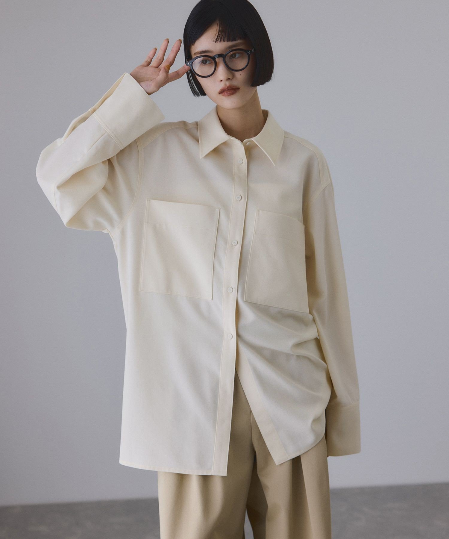 【アダム エ ロペ/ADAM ET ROPE'】のダブルポケットウールシャツ 人気、トレンドファッション・服の通販 founy(ファニー) 　ファッション　Fashion　レディースファッション　Fashion for Women　トップス・カットソー　Cut & Sew Tops　シャツ・ブラウス・オフィスカジュアル　Elegant Blouses & Button-Ups　インナー　Innerwear　キャミソール　Camisole, Spaghetti Strap Top　シンプル　Simple, Minimal　ツイル　Twist, Twisted Detail　パッチ　Patch, Appliqué　フロント　Front, Front Design　ポケット　Pocket, Pocket Detail　おすすめ　Recommended / Our Picks　2025年　2025　2025-2026秋冬・A/W　Autumn/Winter 2025–26 AW25–26　 other-1|ID: prp329100004766005 ipo3291000000035038249