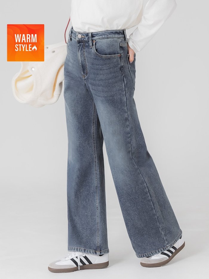 【コカ/COCA】の裏起毛デニムワイドパンツ インテリア・キッズ・メンズ・レディースファッション・服の通販 founy(ファニー) https://founy.com/ ファッション Fashion レディースファッション Fashion for Women パンツ Pants & Trousers |ID: prp329100004766022 ipo3291000000034506810