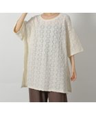 【ラコレ/LAKOLE】のカットレースプルオーバー半袖 人気、トレンドファッション・服の通販 founy(ファニー) ファッション Fashion レディースファッション Fashion for Women トップス・カットソー Cut & Sew Tops カジュアルプルオーバー・ニットトップス Pullovers & Knit Tops / Casual Pullovers スリット Slit, Slit Detail デニム Denim, Jeans Material ボトム Bottoms, Lower Wear リラックス Relax, Relaxed Fit レース Lace, Lace Fabric ワーク Workwear, Utility Style 半袖 Short Sleeve, Half Sleeve thumbnail アイボリー|ID: prp329100004766039 ipo3291000000034507130