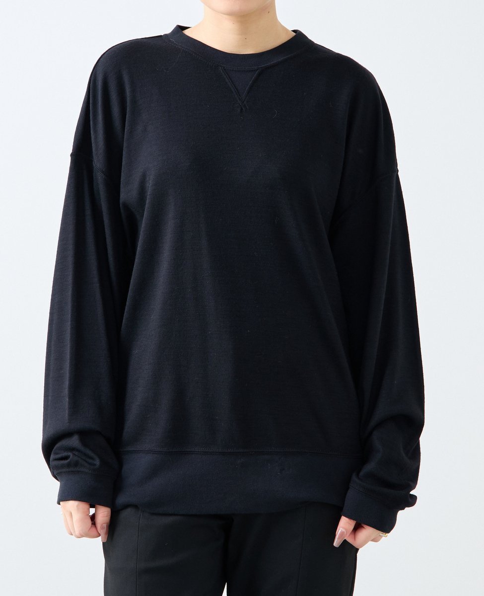 【ソフィット/Soffitto】の【A_/エース】ウールスムースプルオーバー インテリア・キッズ・メンズ・レディースファッション・服の通販 founy(ファニー) 　ファッション　Fashion　レディースファッション　Fashion for Women　トップス・カットソー　Cut & Sew Tops　カジュアルプルオーバー・ニットトップス　Pullovers & Knit Tops / Casual Pullovers　カットソー　Cut and Sewn Top　ブラック|ID: prp329100004766041 ipo3291000000034507300