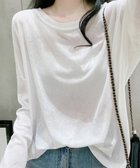 【ミニミニストア/miniministore】のシアートップス重ね着クルーネックTシャツ 人気、トレンドファッション・服の通販 founy(ファニー) ファッション Fashion レディースファッション Fashion for Women トップス・カットソー Cut & Sew Tops シャツ・ブラウス・オフィスカジュアル Elegant Blouses & Button-Ups ロングTシャツ・Tシャツ Longline T-Shirts & Tees カットソー Cut and Sewn Top ショルダー Shoulder, Shoulder Strap ショート Short, Short Length ドロップ Drop Shoulder, Dropped Style ラベンダー Lavender リラックス Relax, Relaxed Fit 夏 Summer 春 Spring S/S・春夏 SS, Spring/Summer, Warm Season 無地 Plain, Solid Color 長袖 Long Sleeve, Full Sleeve thumbnail ホワイト|ID: prp329100004766056 ipo3291000000034507706