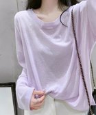 【ミニミニストア/miniministore】のシアートップス重ね着クルーネックTシャツ 人気、トレンドファッション・服の通販 founy(ファニー) ファッション Fashion レディースファッション Fashion for Women トップス・カットソー Cut & Sew Tops シャツ・ブラウス・オフィスカジュアル Elegant Blouses & Button-Ups ロングTシャツ・Tシャツ Longline T-Shirts & Tees カットソー Cut and Sewn Top ショルダー Shoulder, Shoulder Strap ショート Short, Short Length ドロップ Drop Shoulder, Dropped Style ラベンダー Lavender リラックス Relax, Relaxed Fit 夏 Summer 春 Spring S/S・春夏 SS, Spring/Summer, Warm Season 無地 Plain, Solid Color 長袖 Long Sleeve, Full Sleeve thumbnail ラベンダー|ID: prp329100004766056 ipo3291000000034507714