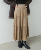 【バブ ブージュルード/Bab Bou Jeloud】の《2025秋》ベロアプリーツスカート グレージュ|ID: prp329100004766067 ipo3291000000034586899