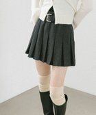 【ヘザー/Heather】のベルト付きアソートプリーツミニスカート ブラック|ID: prp329100004766072 ipo3291000000034548713