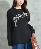 【インタープラネット/INTERPLANET】のテープ刺繍ロゴ長袖プルオーバー 人気、トレンドファッション・服の通販 founy(ファニー) ファッション Fashion レディースファッション Fashion for Women トップス・カットソー Cut & Sew Tops カジュアルプルオーバー・ニットトップス Pullovers & Knit Tops / Casual Pullovers ベーシック Basic, Essential 長袖 Long Sleeve, Full Sleeve thumbnail ブラック|ID: prp329100004766076 ipo3291000000034508060