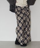 【チュクラ/chuclla】のフロントギャザーチェックスカート chw25a099 人気、トレンドファッション・服の通販 founy(ファニー) ファッション Fashion レディースファッション Fashion for Women スカート Skirts ギャザー Gathered, Ruffled チェック Check, Plaid, Tartan ドレープ Drape, Draping Fabric ポケット Pocket, Pocket Detail リラックス Relax, Relaxed Fit ループ Loop, Loop Knit ロング Long, Long-Length thumbnail チェック|ID: prp329100004766110 ipo3291000000034508290