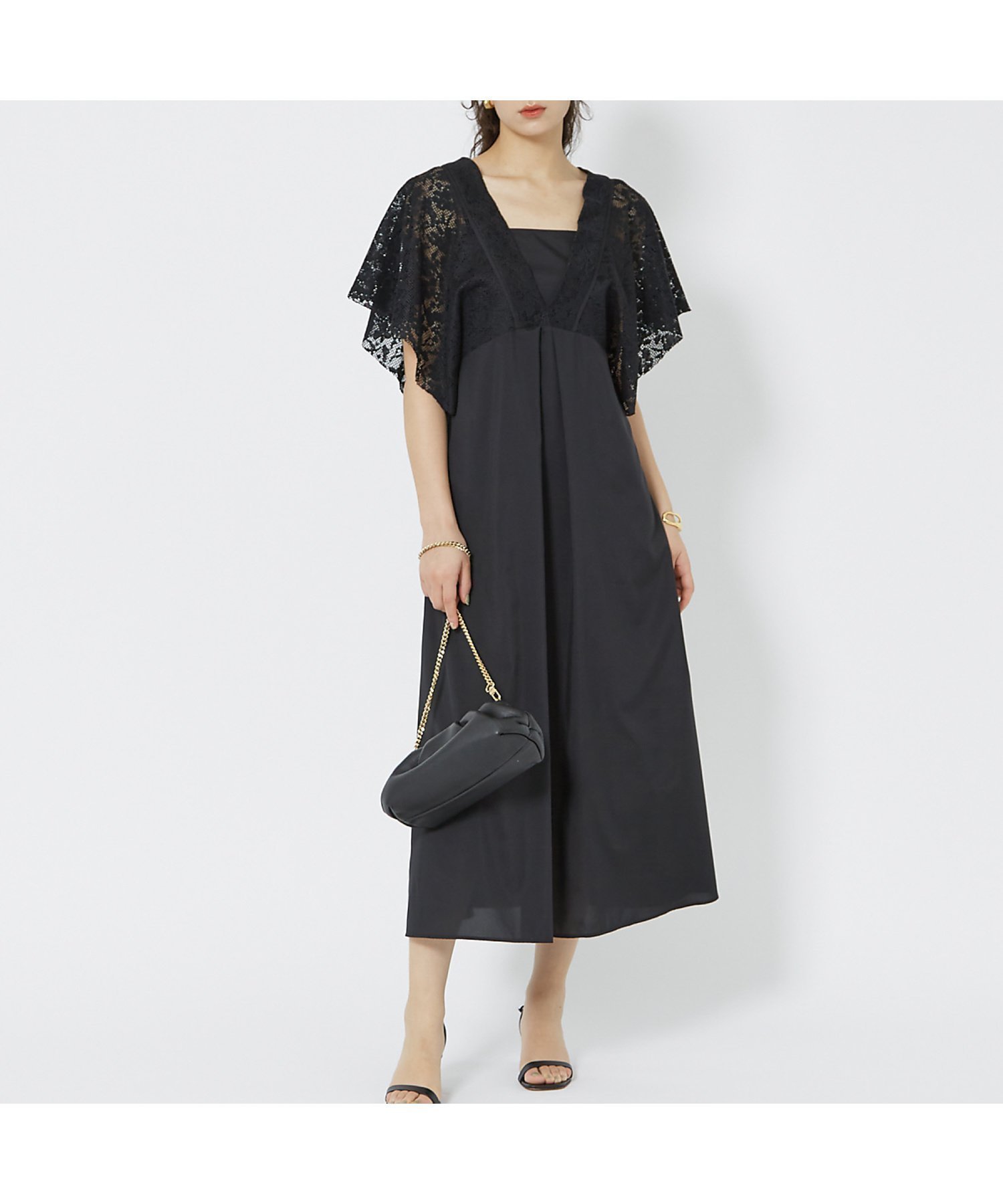 【ルージュヴィフラクレ/Rouge vif la cle】のレースコンビワンピース 人気、トレンドファッション・服の通販 founy(ファニー) 　ファッション　Fashion　レディースファッション　Fashion for Women　ワンピース　Dresses　おすすめ　Recommended / Our Picks　シェイプ　Shape, Slim Fit　ドレス　Dress, One-Piece　レース　Lace, Lace Fabric　エレガント 上品　Elegant　結婚式　Wedding　 other-1|ID: prp329100004766125 ipo3291000000034508438