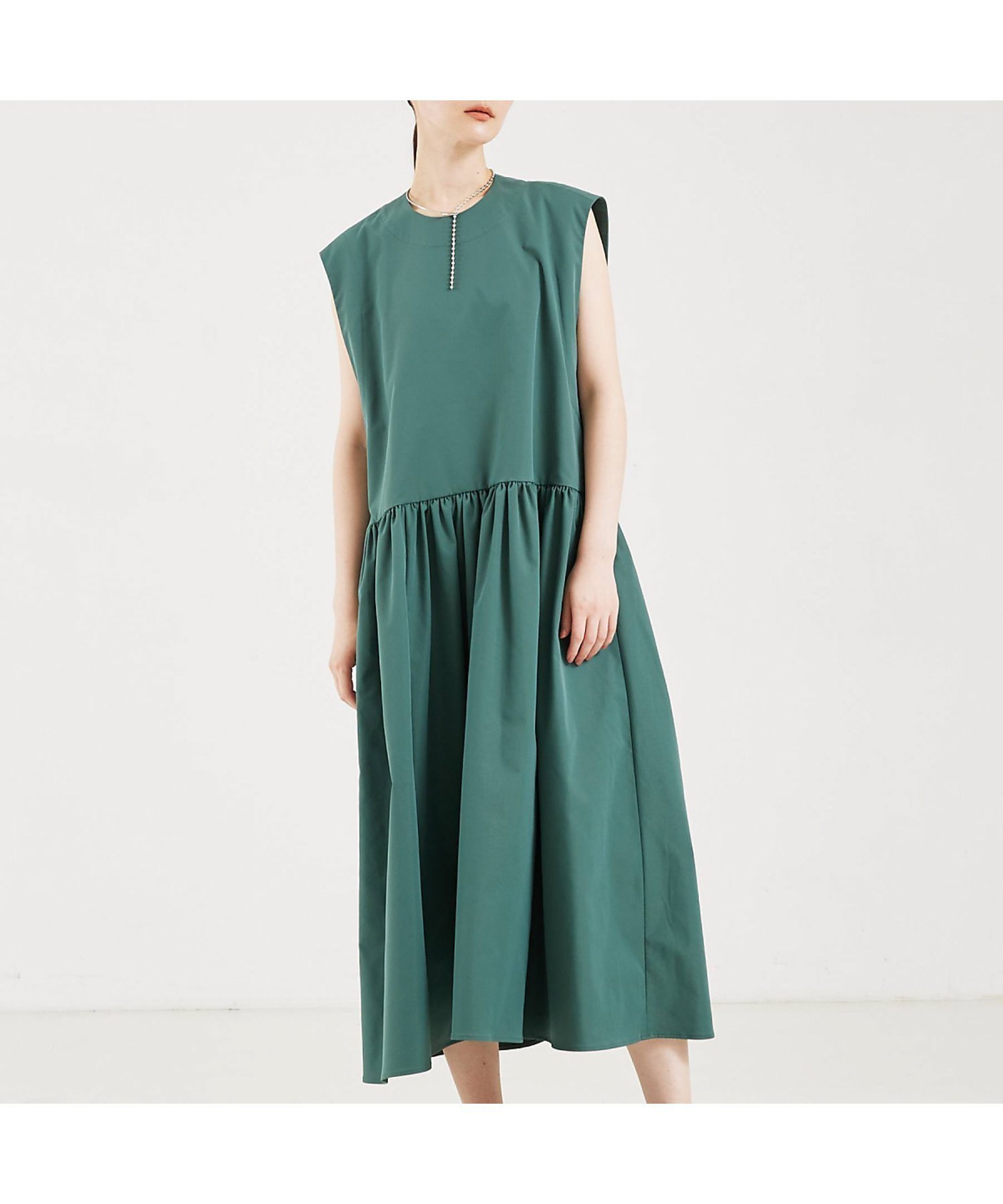 【カリテ/qualite】のタスランチノワンピース インテリア・キッズ・メンズ・レディースファッション・服の通販 founy(ファニー) 　ファッション　Fashion　レディースファッション　Fashion for Women　ワンピース　Dresses　ポケット　Pocket, Pocket Detail　リラックス　Relax, Relaxed Fit　夏　Summer　長袖　Long Sleeve, Full Sleeve　ダークグリーン|ID: prp329100004766127 ipo3291000000034508457