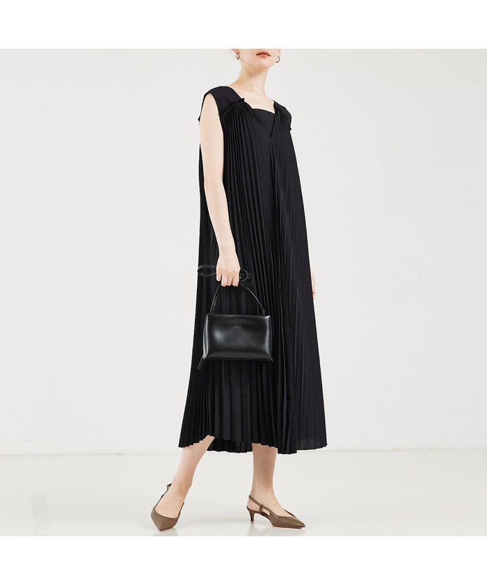 【カリテ/qualite】のサーキュラープリーツワンピース インテリア・キッズ・メンズ・レディースファッション・服の通販 founy(ファニー) https://founy.com/ ファッション Fashion レディースファッション Fashion for Women ワンピース Dresses おすすめ Recommended / Our Picks ネックレス Necklace, Pendant Necklace ペチコート Petticoat, Underskirt ポケット Pocket, Pocket Detail 夏 Summer |ID: prp329100004766131 ipo3291000000034508477