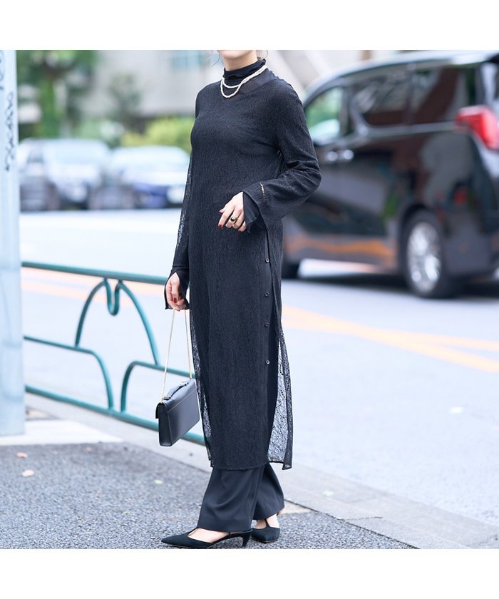 【ルージュヴィフラクレ/Rouge vif la cle】の前後2WAYサイドスリットレースワンピース インテリア・キッズ・メンズ・レディースファッション・服の通販 founy(ファニー) https://founy.com/ ファッション Fashion レディースファッション Fashion for Women ワンピース Dresses おすすめ Recommended / Our Picks クラッチ Clutch, Clutch Bag シンプル Simple, Minimal ジャケット Jacket, Outerwear スニーカー Sneakers, Trainers スリット Slit, Slit Detail ダウン Down, Puffer フィット Fit, Slim Fit フォーマル Formal, Dressy レース Lace, Lace Fabric |ID: prp329100004766151 ipo3291000000034508648