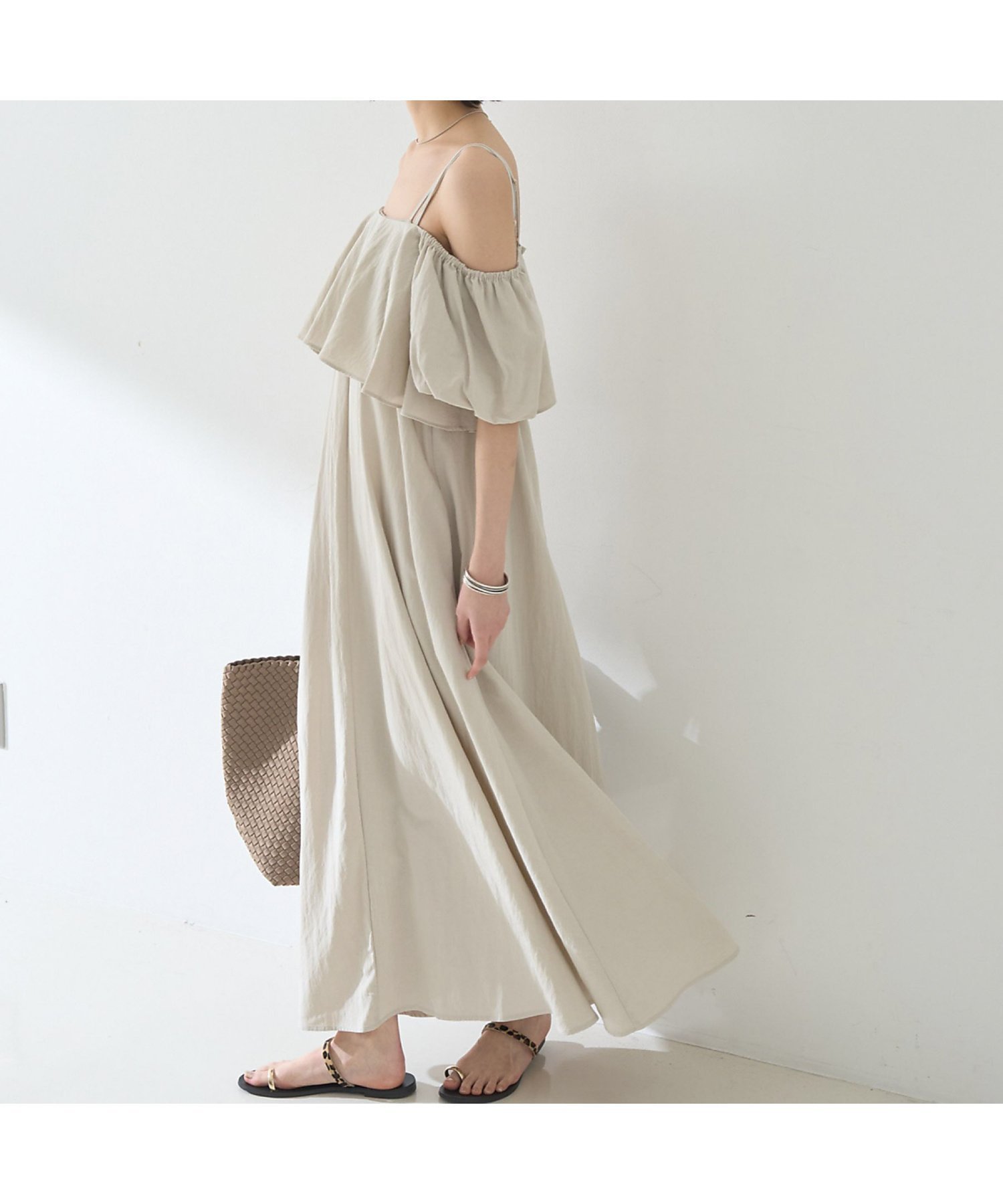 【ルージュヴィフラクレ/Rouge vif la cle】の【一部店舗限定】【2点セット】ビスチェ*キャミワンピ SETUP インテリア・キッズ・メンズ・レディースファッション・服の通販 founy(ファニー) 　ファッション　Fashion　レディースファッション　Fashion for Women　ワンピース　Dresses　キャミソールワンピース　Camisole Dresses　インナー　Innerwear　キャミワンピース　Cami Dress, Slip Dress　シンプル　Simple, Minimal　セットアップ　Set-Up, Coordinated Outfit　パターン　Pattern, Design Print　ビスチェ　Bustier, Corset Top　フェミニン　Feminine, Girly　フレア　Flare, Flared　ロング　Long, Long-Length　夏　Summer　春　Spring　S/S・春夏　SS, Spring/Summer, Warm Season　ベージュ|ID: prp329100004766166 ipo3291000000034508744