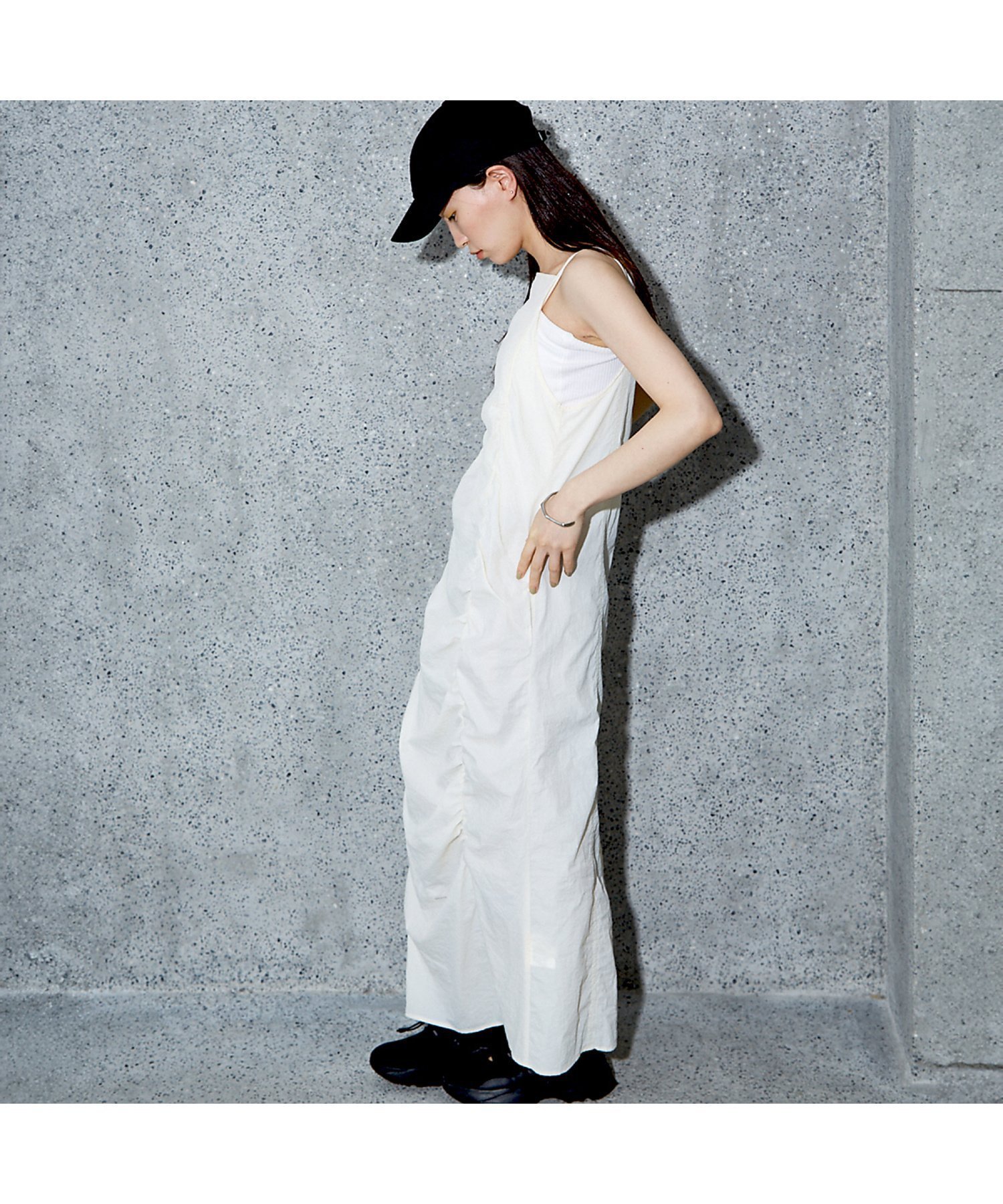 【ノミネ/NOMINE】のギャザー キャミワンピース 人気、トレンドファッション・服の通販 founy(ファニー) 　ファッション　Fashion　レディースファッション　Fashion for Women　ワンピース　Dresses　キャミソールワンピース　Camisole Dresses　おすすめ　Recommended / Our Picks　インナー　Innerwear　キャミワンピース　Cami Dress, Slip Dress　ギャザー　Gathered, Ruffled　シンプル　Simple, Minimal　フロント　Front, Front Design　ロング　Long, Long-Length　ワッシャー　Washer, Crinkled Finish　再入荷　Restock / Back in Stock　 other-1|ID: prp329100004766175 ipo3291000000034508814