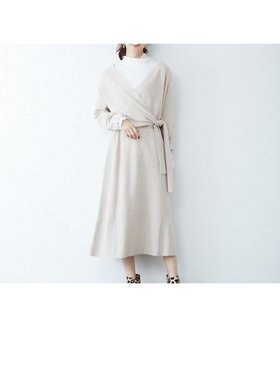 【ルージュヴィフラクレ/Rouge vif la cle】のカシュクールニットワンピ 人気、トレンドファッション・服の通販 founy(ファニー) ファッション Fashion レディースファッション Fashion for Women ワンピース Dresses ニットワンピース Knit Dresses デコルテ Décolleté, Neckline トレンド Trend, Trending Now ブラウジング Blouson Silhouette, Cinched Waist |ID:prp329100004766177