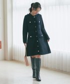 【ラブティックボンボン/La boutique BonBon】のファンシーツイードニットミニワンピース 人気、トレンドファッション・服の通販 founy(ファニー) ファッション Fashion レディースファッション Fashion for Women ワンピース Dresses おすすめ Recommended / Our Picks タートルネック Turtleneck, High Neck ツイード／ツィード Choker, Choker Necklace ツイード Twill, Twill Weave トレンド Trend, Trending Now フリンジ Fringe, Tassel ホリデーシーズン Holiday Season ポケット Pocket, Pocket Detail エレガント 上品 Elegant thumbnail ネイビー|ID: prp329100004766184 ipo3291000000034508890