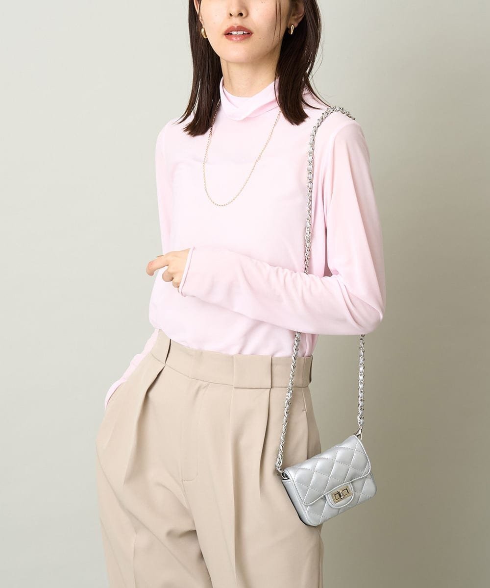 【アー ヴェー ヴェー/a.v.v】の配色タートルチュニック WEB限定サイズ インテリア・キッズ・メンズ・レディースファッション・服の通販 founy(ファニー) 　ファッション　Fashion　レディースファッション　Fashion for Women　トップス・カットソー　Cut & Sew Tops　タートル　Turtleneck, Turtle Collar　チュニック　Tunic, Long Top　ピンク|ID: prp329100004766206 ipo3291000000034509033