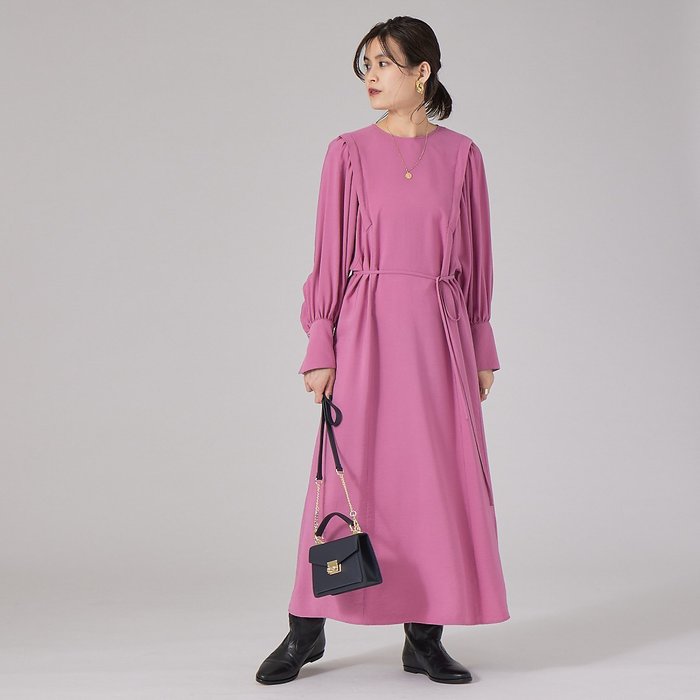 【ルージュヴィフラクレ/Rouge vif la cle】のパフスリーブワンピース インテリア・キッズ・メンズ・レディースファッション・服の通販 founy(ファニー) https://founy.com/ ファッション Fashion レディースファッション Fashion for Women ワンピース Dresses おすすめ Recommended / Our Picks カフス Cuff Design キュプラ Cupro, Eco Fabric ギャザー Gathered, Ruffled シンプル Simple, Minimal トレンド Trend, Trending Now フォーマル Formal, Dressy ロング Long, Long-Length 秋 Autumn |ID: prp329100004766207 ipo3291000000034509032