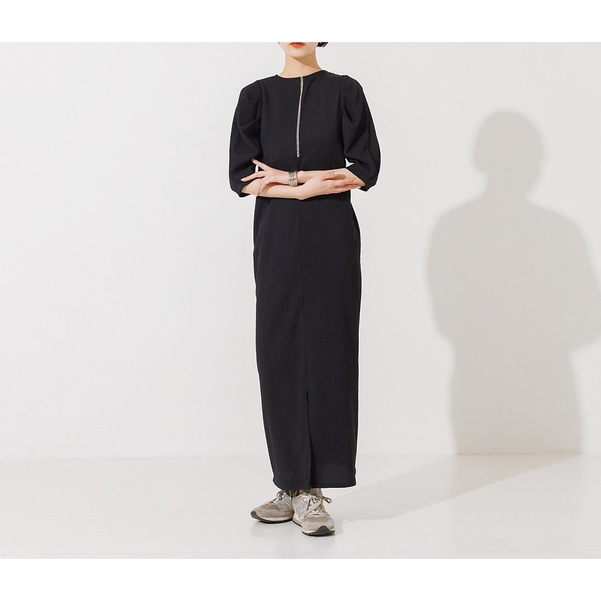 【ノミネ/NOMINE】の【前後着用可】2WAYドロストカットワンピース インテリア・キッズ・メンズ・レディースファッション・服の通販 founy(ファニー) 　ファッション　Fashion　レディースファッション　Fashion for Women　ワンピース　Dresses　おすすめ　Recommended / Our Picks　カットソー　Cut and Sewn Top　ギャザー　Gathered, Ruffled　サンダル　Sandals, Summer Shoes　スニーカー　Sneakers, Trainers　スピンドル　Spindle, Drawcord　ブラック|ID: prp329100004766228 ipo3291000000034509161