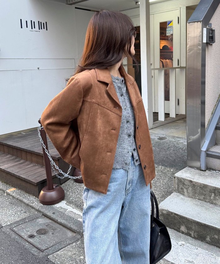 【フレディ&グロスター/FREDY&GLOSTER】のフェイクスエードジャケット インテリア・キッズ・メンズ・レディースファッション・服の通販 founy(ファニー) https://founy.com/ ファッション Fashion レディースファッション Fashion for Women アウター Coat / Outerwear Collection レディースジャケット・軽アウター Jackets 2025年 2025 2025-2026秋冬・A/W Autumn/Winter 2025–26 AW25–26 おすすめ Recommended / Our Picks インナー Innerwear コンパクト Compact, Small Size トレンド Trend, Trending Now バランス Balance, Style Balance A/W・秋冬 Autumn/Winter 羽織 Haori, Light Jacket |ID: prp329100004766237 ipo3291000000034509228