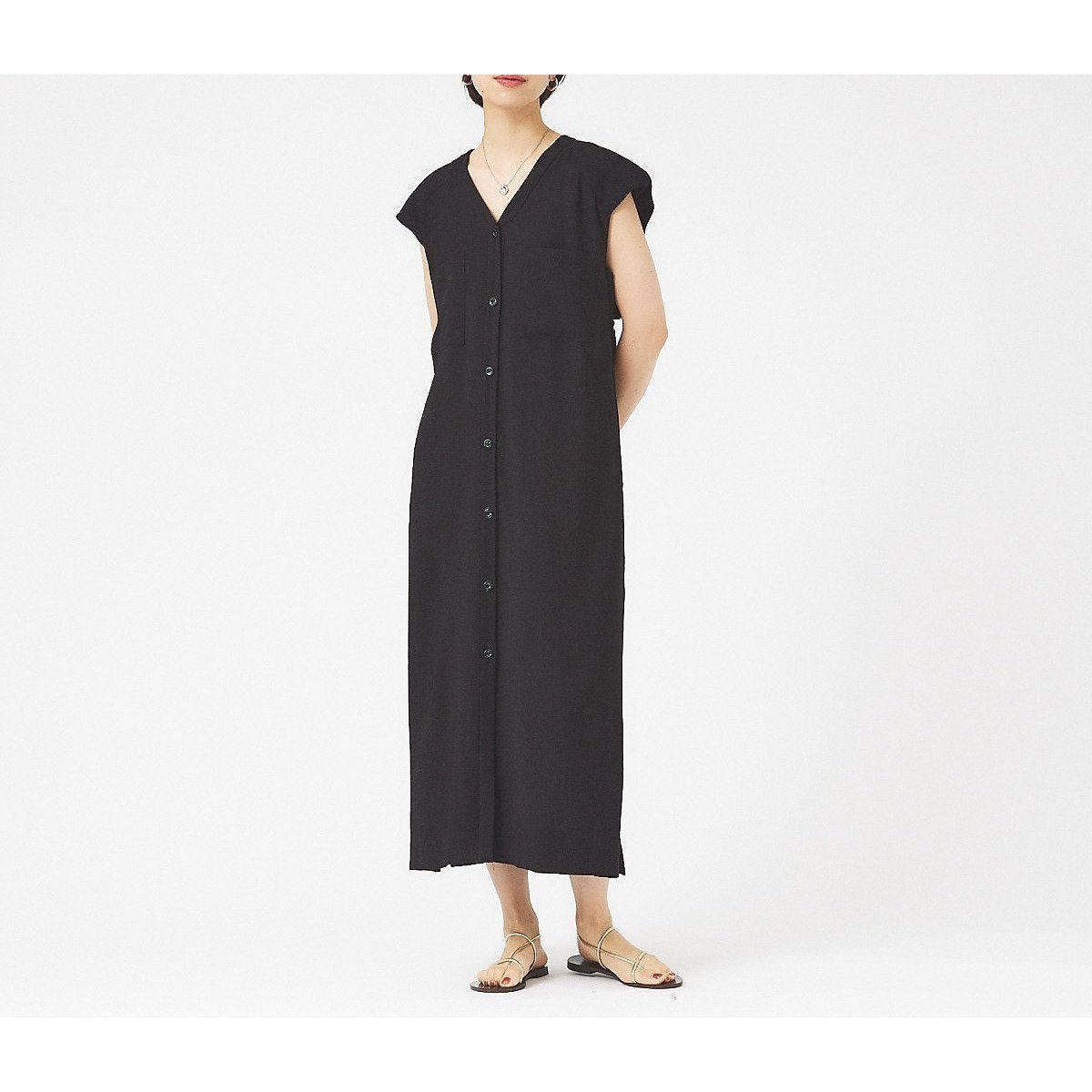 【カリテ/qualite】のバルーンスリーブワンピース インテリア・キッズ・メンズ・レディースファッション・服の通販 founy(ファニー) 　ファッション　Fashion　レディースファッション　Fashion for Women　ワンピース　Dresses　ギャザー　Gathered, Ruffled　シンプル　Simple, Minimal　スリーブ　Sleeve, Long Sleeve / Short Sleeve　バルーン　Balloon, Balloon Silhouette　ポケット　Pocket, Pocket Detail　ワイド　Wide, Wide Fit　エレガント 上品　Elegant　羽織　Haori, Light Jacket　ブラック|ID: prp329100004766240 ipo3291000000034509247