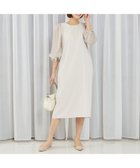 【アバハウスマヴィ/abahouse mavie】の【エニデイカセット】シアー袖切替ワンピース グレージュ|ID: prp329100004766243 ipo3291000000034509258