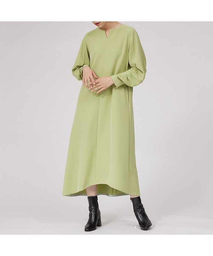 【カリテ/qualite】のギャザースリーブワンピース インテリア・キッズ・メンズ・レディースファッション・服の通販 founy(ファニー) https://founy.com/ ファッション Fashion レディースファッション Fashion for Women ワンピース Dresses アシンメトリー Asymmetrical Style エレガント 上品 Elegant ギャザー Gathered, Ruffled スリーブ Sleeve, Long Sleeve / Short Sleeve |ID: prp329100004766258 ipo3291000000034509382