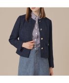 【マッキントッシュ ロンドン/MACKINTOSH LONDON】のベルベットヤーンツイードジャケット 人気、トレンドファッション・服の通販 founy(ファニー) ファッション Fashion レディースファッション Fashion for Women アウター Coat / Outerwear Collection レディースジャケット・軽アウター Jackets エレガント 上品 Elegant コンパクト Compact, Small Size ジャケット Jacket, Outerwear ツイード Twill, Twill Weave バランス Balance, Style Balance フォルム Silhouette, Form ミックス Mix, Mixed Style メタル Metal, Metal Parts 冬 Winter / This Winter 秋 Autumn thumbnail ネイビー|ID: prp329100004766269 ipo3291000000034509461