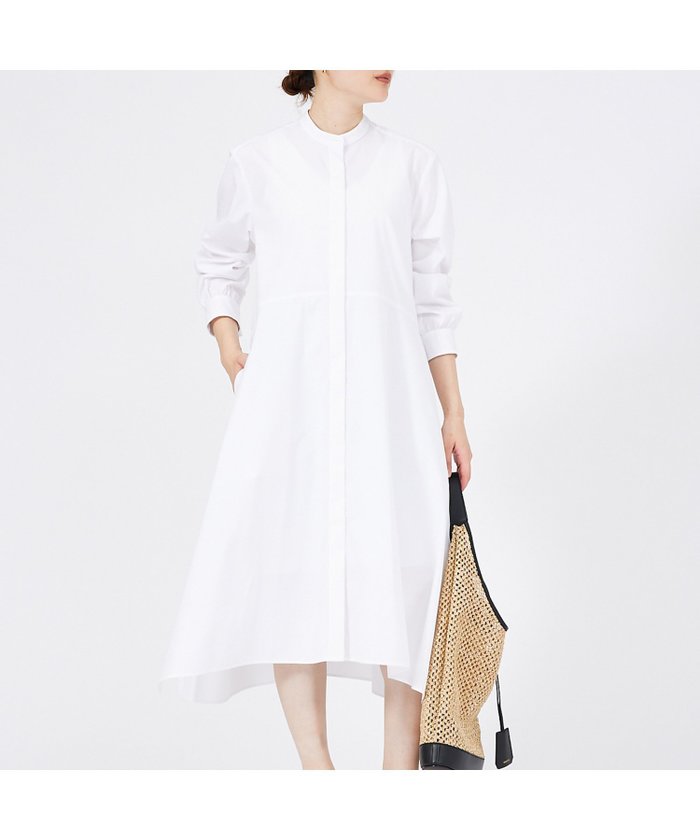 【カリテ/qualite】のイレギュラーヘムシャツワンピース インテリア・キッズ・メンズ・レディースファッション・服の通販 founy(ファニー) https://founy.com/ ファッション Fashion レディースファッション Fashion for Women ワンピース Dresses シャツワンピース / 1枚で着映えコーデ Shirt Dresses おすすめ Recommended / Our Picks イレヘム Irregular Hemline インナー Innerwear ギャザー Gathered, Ruffled スリーブ Sleeve, Long Sleeve / Short Sleeve デニム Denim, Jeans Material 旅行 Travel |ID: prp329100004766274 ipo3291000000034509490