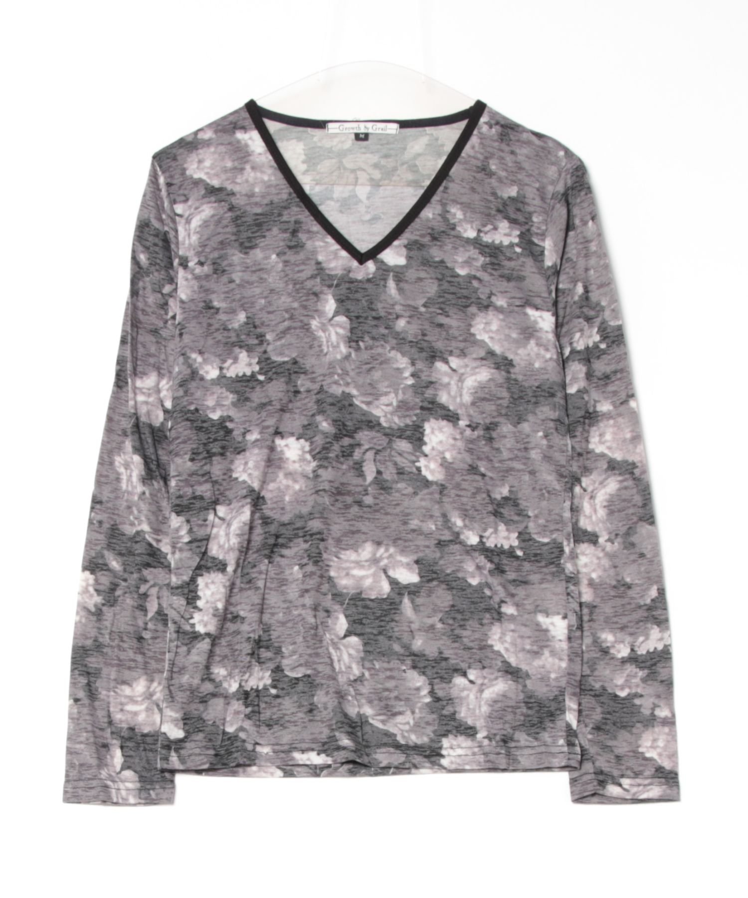 【リアライズ/realize】の【Growth by Grail】フラワープリントVネックL/S 人気、トレンドファッション・服の通販 founy(ファニー) 　ファッション　Fashion　レディースファッション　Fashion for Women　トップス・カットソー　Cut & Sew Tops　Vネックトップス　V-Neck Tops / V-Cut Neckline Shirts　花柄・フラワープリント・モチーフ　Floral Prints & Motifs / Flower Pattern Tops　フラワー　Flower, Floral　プリント　Print, Printed Pattern　 other-1|ID: prp329100004766279 ipo3291000000034509521