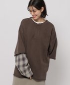【ニコアンド/niko and】のヘンリーチェックレイヤードプルオーバー 人気、トレンドファッション・服の通販 founy(ファニー) ファッション Fashion レディースファッション Fashion for Women トップス・カットソー Cut & Sew Tops カジュアルプルオーバー・ニットトップス Pullovers & Knit Tops / Casual Pullovers おすすめ Recommended / Our Picks キャップ Cap, Baseball Cap コーデュロイ Corduroy, Cord Fabric スウェット / スエット Sweatshirt, Sweatwear チェック Check, Plaid, Tartan トレンド Trend, Trending Now ドッキング Docking, Mixed Material ミニスカート Mini Skirt, Short Skirt エレガント 上品 Elegant thumbnail ブラウン|ID: prp329100004766286 ipo3291000000034509555