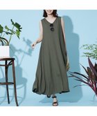 【アバハウスマヴィ/abahouse mavie】の【セットアップ対応/大人のいちまんワンピ】レーヨンリネン2WAYワンピ カーキ|ID: prp329100004766290 ipo3291000000034509588