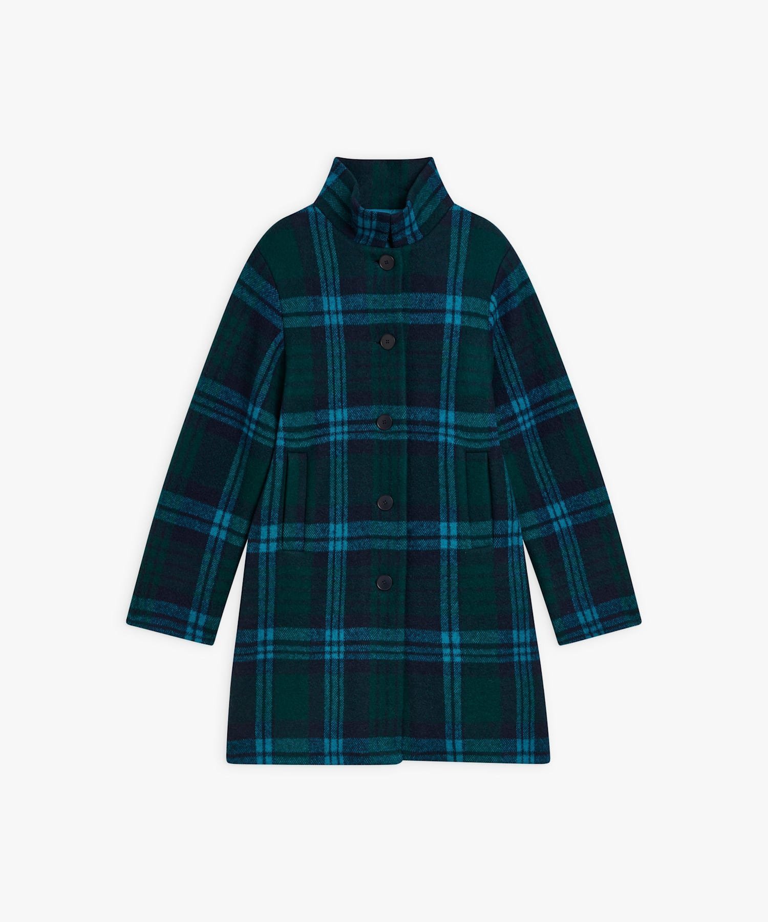 【アニエスベー ファム/agnes b. FEMME】のタータンチェック コットン ウール コート Aimee 人気、トレンドファッション・服の通販 founy(ファニー) 　ファッション　Fashion　レディースファッション　Fashion for Women　アウター　Coat / Outerwear Collection　コート・ロングコート・ピーコート　Long Coats, Peacoats & More　キュプラ　Cupro, Eco Fabric　 other-1|ID: prp329100004766294 ipo3291000000034633641