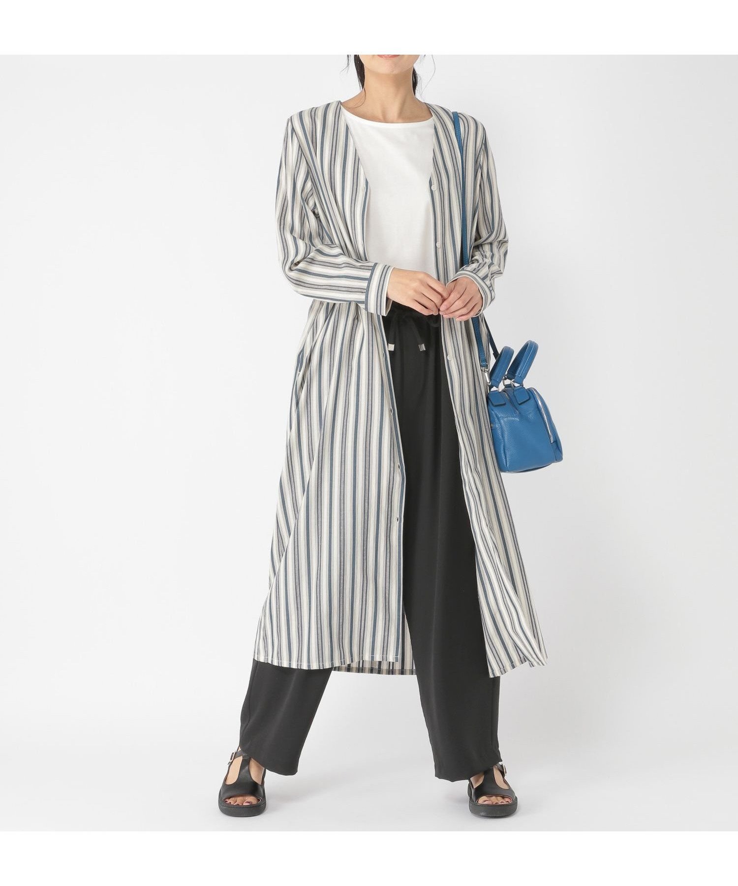 【スタディオ クリップ/studio CLIP】の《ウタオ》ストライプロングシャツワンピース 人気、トレンドファッション・服の通販 founy(ファニー) 　ファッション　Fashion　レディースファッション　Fashion for Women　ワンピース　Dresses　シャツワンピース / 1枚で着映えコーデ　Shirt Dresses　おすすめ　Recommended / Our Picks　インナー　Innerwear　ストライプ　Stripe, Striped Pattern　ボトム　Bottoms, Lower Wear　羽織　Haori, Light Jacket　 other-1|ID: prp329100004766313 ipo3291000000034509753
