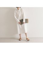 【カリテ/qualite】のドレープネックシャツワンピース オフホワイト|ID: prp329100004766335 ipo3291000000034509895