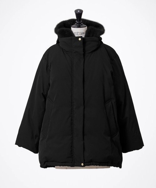 【ストロベリーフィールズ/STRAWBERRY FIELDS】の2wayファーフード中綿アウター インテリア・キッズ・メンズ・レディースファッション・服の通販 founy(ファニー) 　ファッション　Fashion　レディースファッション　Fashion for Women　アウター　Coat / Outerwear Collection　ブラック2|ID: prp329100004766345 ipo3291000000034510142