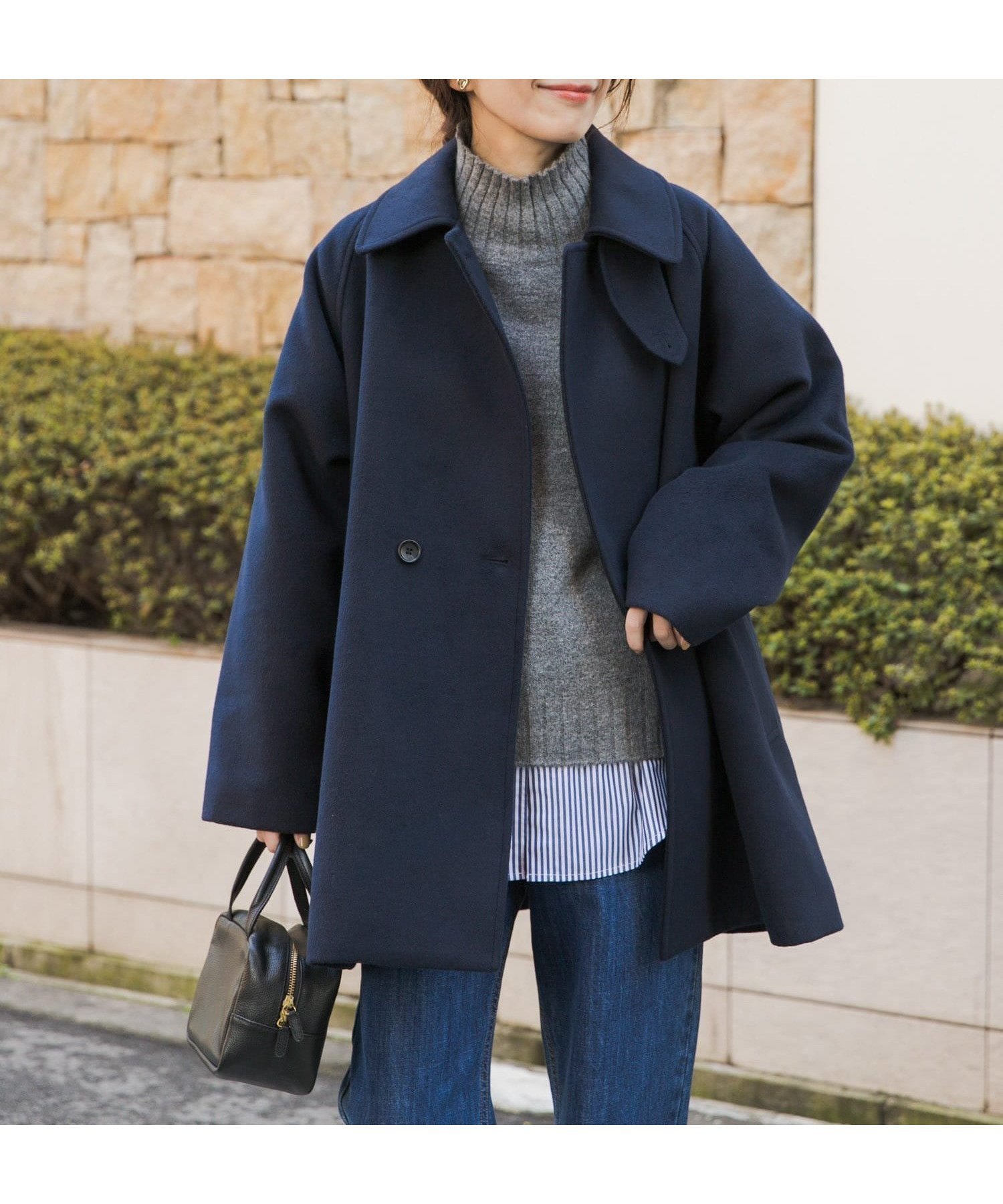 【アーバンリサーチ ドアーズ/URBAN RESEARCH DOORS】の『UR TECH』ミドル丈コート インテリア・キッズ・メンズ・レディースファッション・服の通販 founy(ファニー) ファッション Fashion レディースファッション Fashion for Women アウター Coat / Outerwear Collection コート・ロングコート・ピーコート Long Coats, Peacoats & More 今季 This Season, Current Season スタンド Stand Collar, Upright Stand 定番 Standard, Basic Item ミドル Middle Length, Mid Height ルーズ Loose, Oversized ロング Long, Long-Length 冬 Winter / This Winter A/W・秋冬 Autumn/Winter エレガント 上品 Elegant 2025年 2025 2025-2026秋冬・A/W Autumn/Winter 2025–26 AW25–26 NAVY|ID: prp329100004766414 ipo3291000000034701855