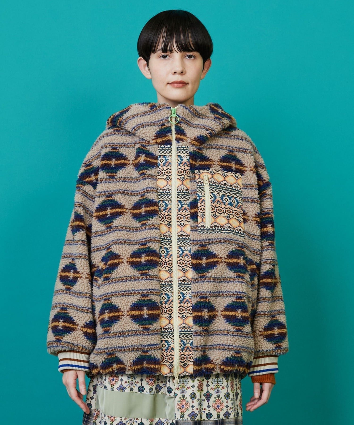 【フラボア/FRAPBOIS】のボアクロア ブルゾン インテリア・キッズ・メンズ・レディースファッション・服の通販 founy(ファニー) 　ファッション　Fashion　レディースファッション　Fashion for Women　アウター　Coat / Outerwear Collection　ブルゾンジャケット・スポーティアウター　Blouson Jackets　アウトドア　Outdoor Clothing　ブルゾン　Blouson, Bomber Jacket　ボタニカル　Botanical, Floral Pattern　ベージュ|ID: prp329100004766428 ipo3291000000034512004