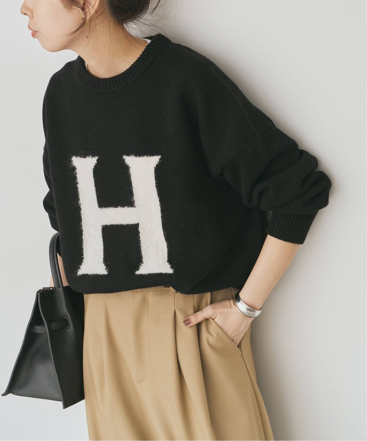 【スピック&スパン/Spick & Span】のリングロゴインターシャニット インテリア・キッズ・メンズ・レディースファッション・服の通販 founy(ファニー) ファッション Fashion レディースファッション Fashion for Women トップス・カットソー Cut & Sew Tops ニット Knit Tops & Sweaters ショルダー Shoulder, Shoulder Strap スマート Smart, Elegant デニム Denim, Jeans Material ドロップ Drop Shoulder, Dropped Style フェミニン Feminine, Girly A/W・秋冬 Autumn/Winter ブラックベース|ID: prp329100004766508 ipo3291000000034513223