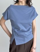 【リエディ/Re:EDIT】の冷感マシュマロカットソーTシャツ 人気、トレンドファッション・服の通販 founy(ファニー) ファッション Fashion レディースファッション Fashion for Women トップス・カットソー Cut & Sew Tops シャツ・ブラウス・オフィスカジュアル Elegant Blouses & Button-Ups ロングTシャツ・Tシャツ Longline T-Shirts & Tees カットソー・ベーシックTシャツ Cut-and-Sewn Tops / Stretch Tees & Basics おすすめ Recommended / Our Picks アシンメトリー Asymmetrical Style カットソー Cut and Sewn Top スリット Slit, Slit Detail フレア Flare, Flared ワンショル One Shoulder, Asymmetrical 半袖 Short Sleeve, Half Sleeve 夏 Summer thumbnail ブルー|ID: prp329100004766511 ipo3291000000034513254