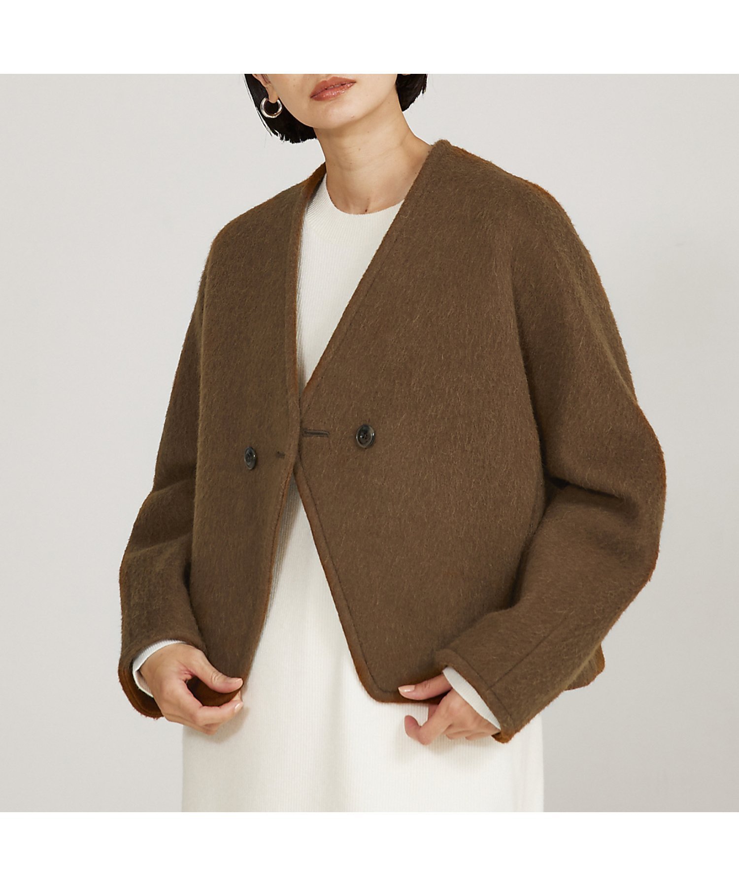 【カリテ/qualite】のモヘアシャギーショートコート インテリア・キッズ・メンズ・レディースファッション・服の通販 founy(ファニー) 　ファッション　Fashion　レディースファッション　Fashion for Women　アウター　Coat / Outerwear Collection　コート・ロングコート・ピーコート　Long Coats, Peacoats & More　おすすめ　Recommended / Our Picks　コラボ　Collaboration, Collab　ショート　Short, Short Length　フォルム　Silhouette, Form　ポケット　Pocket, Pocket Detail　ワイド　Wide, Wide Fit　キャメル|ID: prp329100004766809 ipo3291000000034516432