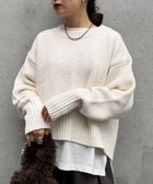 【チャオパニックティピー/CIAOPANIC TYPY】の【WEB限定】バックスリットメランジカラーニット 人気、トレンドファッション・服の通販 founy(ファニー) ファッション Fashion レディースファッション Fashion for Women トップス・カットソー Cut & Sew Tops ニット Knit Tops & Sweaters シンプル Simple, Minimal スリット Slit, Slit Detail タイトスカート Pencil Skirt, Tight Skirt デニム Denim, Jeans Material 定番 Standard, Basic Item ボトム Bottoms, Lower Wear メランジ Melange, Mixed Yarn ロング Long, Long-Length ワイド Wide, Wide Fit 再入荷 Restock / Back in Stock おすすめ Recommended / Our Picks thumbnail オフホワイト|ID: prp329100004766811 ipo3291000000034883670