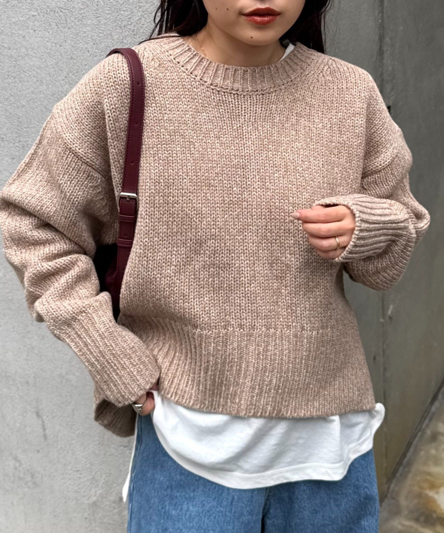 【チャオパニックティピー/CIAOPANIC TYPY】の【WEB限定】バックスリットメランジカラーニット インテリア・キッズ・メンズ・レディースファッション・服の通販 founy(ファニー) ファッション Fashion レディースファッション Fashion for Women トップス・カットソー Cut & Sew Tops ニット Knit Tops & Sweaters シンプル Simple, Minimal スリット Slit, Slit Detail タイトスカート Pencil Skirt, Tight Skirt デニム Denim, Jeans Material 定番 Standard, Basic Item ボトム Bottoms, Lower Wear メランジ Melange, Mixed Yarn ロング Long, Long-Length ワイド Wide, Wide Fit 再入荷 Restock / Back in Stock おすすめ Recommended / Our Picks ベージュ|ID: prp329100004766811 ipo3291000000034883672