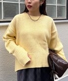 【チャオパニックティピー/CIAOPANIC TYPY】の【WEB限定】バックスリットメランジカラーニット 人気、トレンドファッション・服の通販 founy(ファニー) ファッション Fashion レディースファッション Fashion for Women トップス・カットソー Cut & Sew Tops ニット Knit Tops & Sweaters シンプル Simple, Minimal スリット Slit, Slit Detail タイトスカート Pencil Skirt, Tight Skirt デニム Denim, Jeans Material 定番 Standard, Basic Item ボトム Bottoms, Lower Wear メランジ Melange, Mixed Yarn ロング Long, Long-Length ワイド Wide, Wide Fit 再入荷 Restock / Back in Stock おすすめ Recommended / Our Picks thumbnail イエロー|ID: prp329100004766811 ipo3291000000034883673