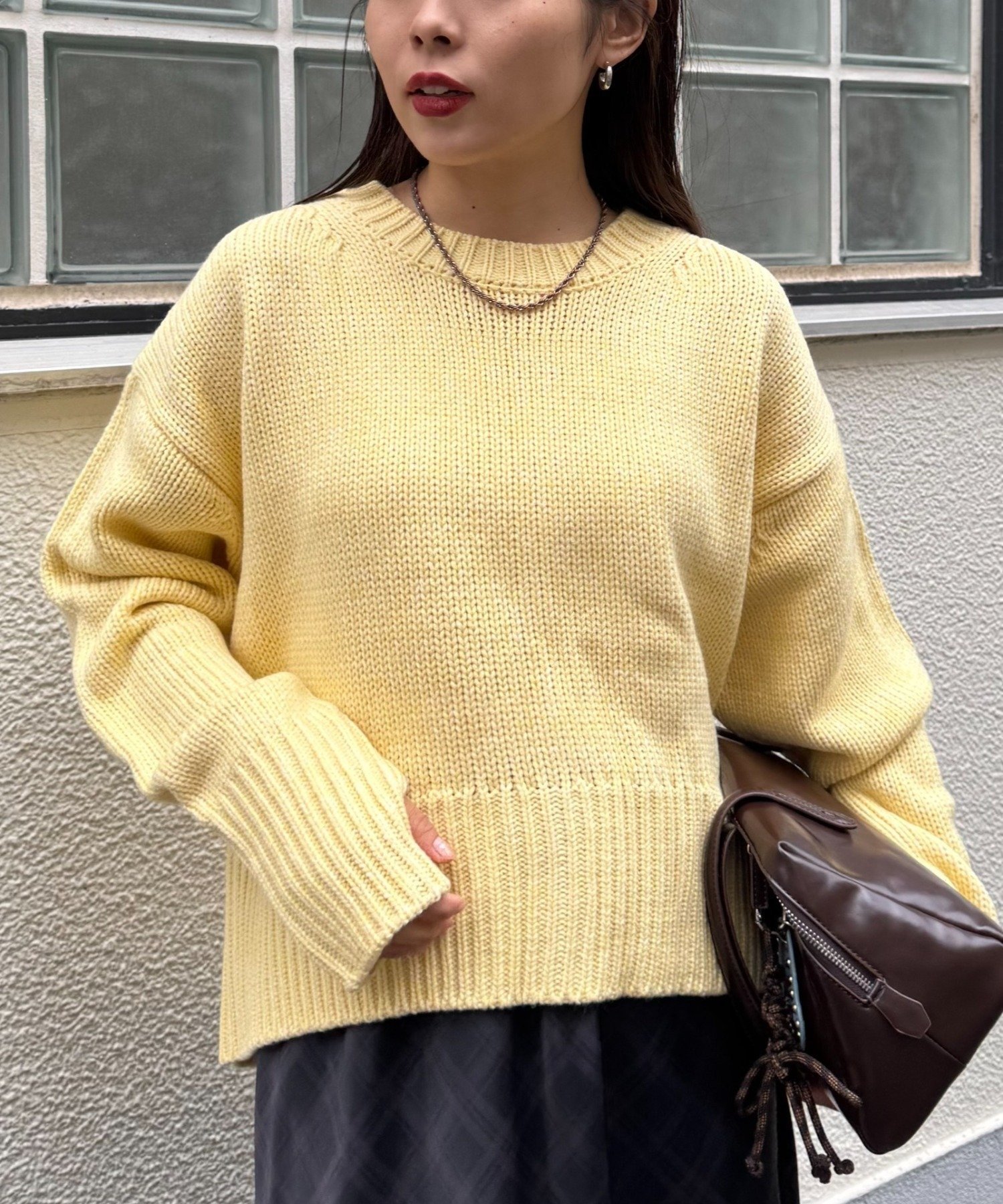 【チャオパニックティピー/CIAOPANIC TYPY】の【WEB限定】バックスリットメランジカラーニット インテリア・キッズ・メンズ・レディースファッション・服の通販 founy(ファニー) ファッション Fashion レディースファッション Fashion for Women トップス・カットソー Cut & Sew Tops ニット Knit Tops & Sweaters シンプル Simple, Minimal スリット Slit, Slit Detail タイトスカート Pencil Skirt, Tight Skirt デニム Denim, Jeans Material 定番 Standard, Basic Item ボトム Bottoms, Lower Wear メランジ Melange, Mixed Yarn ロング Long, Long-Length ワイド Wide, Wide Fit 再入荷 Restock / Back in Stock おすすめ Recommended / Our Picks イエロー|ID: prp329100004766811 ipo3291000000034883673