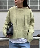 【チャオパニックティピー/CIAOPANIC TYPY】の【WEB限定】バックスリットメランジカラーニット 人気、トレンドファッション・服の通販 founy(ファニー) ファッション Fashion レディースファッション Fashion for Women トップス・カットソー Cut & Sew Tops ニット Knit Tops & Sweaters シンプル Simple, Minimal スリット Slit, Slit Detail タイトスカート Pencil Skirt, Tight Skirt デニム Denim, Jeans Material 定番 Standard, Basic Item ボトム Bottoms, Lower Wear メランジ Melange, Mixed Yarn ロング Long, Long-Length ワイド Wide, Wide Fit 再入荷 Restock / Back in Stock おすすめ Recommended / Our Picks thumbnail グリーン|ID: prp329100004766811 ipo3291000000034883674