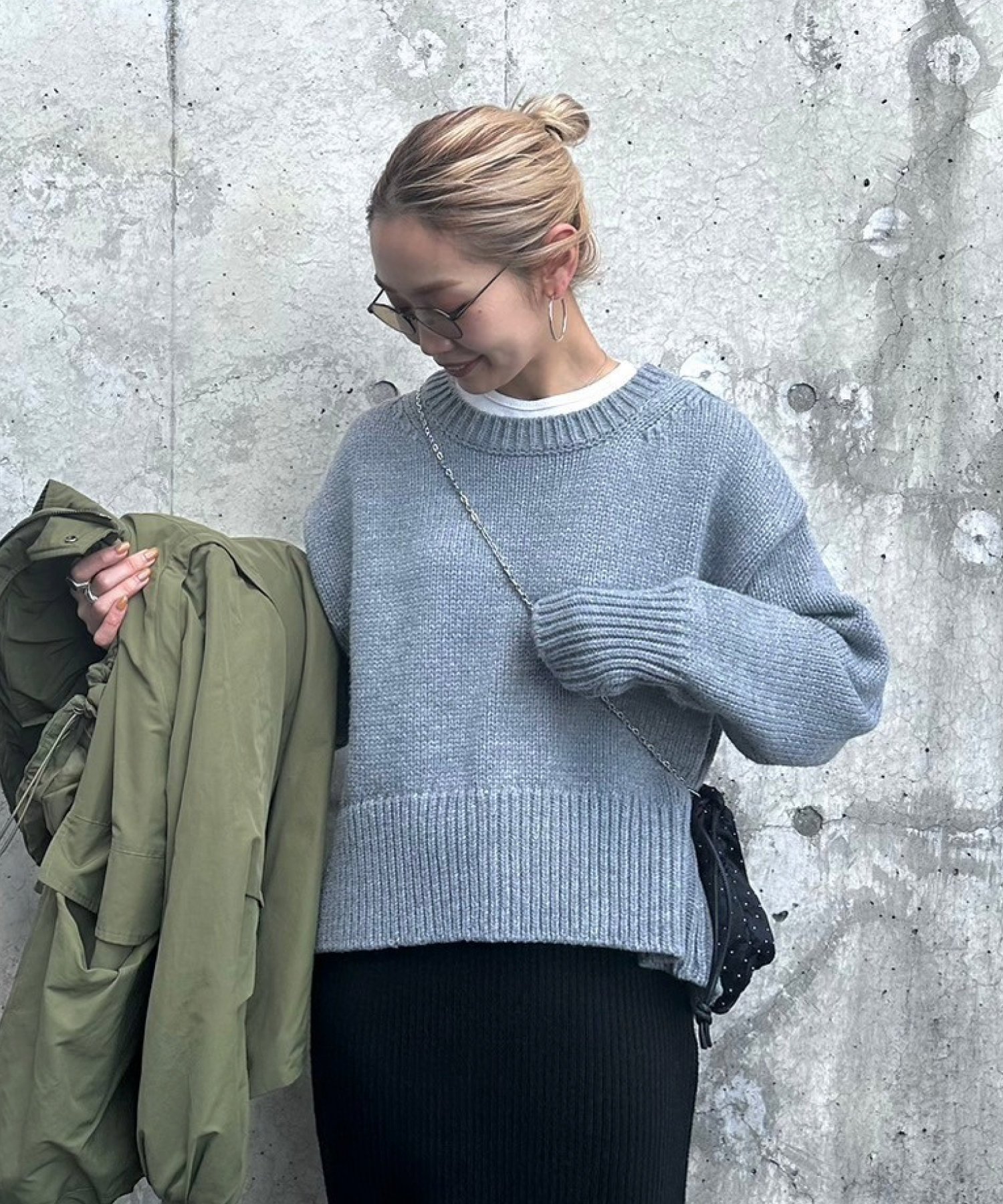 【チャオパニックティピー/CIAOPANIC TYPY】の【WEB限定】バックスリットメランジカラーニット インテリア・キッズ・メンズ・レディースファッション・服の通販 founy(ファニー) ファッション Fashion レディースファッション Fashion for Women トップス・カットソー Cut & Sew Tops ニット Knit Tops & Sweaters シンプル Simple, Minimal スリット Slit, Slit Detail タイトスカート Pencil Skirt, Tight Skirt デニム Denim, Jeans Material 定番 Standard, Basic Item ボトム Bottoms, Lower Wear メランジ Melange, Mixed Yarn ロング Long, Long-Length ワイド Wide, Wide Fit 再入荷 Restock / Back in Stock おすすめ Recommended / Our Picks グレー|ID: prp329100004766811 ipo3291000000034883679