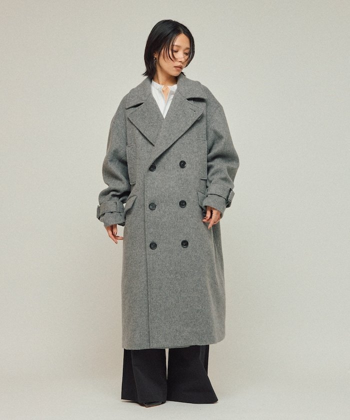 【フリークスストア/FREAK'S STORE】のオーバーサイズ リサイクルウールコート 25AW インテリア・キッズ・メンズ・レディースファッション・服の通販 founy(ファニー) 　ファッション　Fashion　レディースファッション　Fashion for Women　アウター　Coat / Outerwear Collection　コート・ロングコート・ピーコート　Long Coats, Peacoats & More　スタンド　Stand Collar, Upright Stand　デニム　Denim, Jeans Material　防寒　Cold Protection, Winter-Ready　ロング　Long, Long-Length　A/W・秋冬　Autumn/Winter　冬　Winter / This Winter　おすすめ　Recommended / Our Picks　2025年　2025　2025-2026秋冬・A/W　Autumn/Winter 2025–26 AW25–26　チャコールグレー|ID: prp329100004766817 ipo3291000000034516641