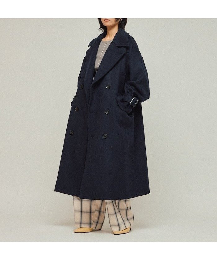 【フリークスストア/FREAK'S STORE】のオーバーサイズ リサイクルウールコート 25AW インテリア・キッズ・メンズ・レディースファッション・服の通販 founy(ファニー) 　ファッション　Fashion　レディースファッション　Fashion for Women　アウター　Coat / Outerwear Collection　コート・ロングコート・ピーコート　Long Coats, Peacoats & More　スタンド　Stand Collar, Upright Stand　デニム　Denim, Jeans Material　防寒　Cold Protection, Winter-Ready　ロング　Long, Long-Length　A/W・秋冬　Autumn/Winter　冬　Winter / This Winter　おすすめ　Recommended / Our Picks　2025年　2025　2025-2026秋冬・A/W　Autumn/Winter 2025–26 AW25–26　ネイビー|ID: prp329100004766817 ipo3291000000034516643