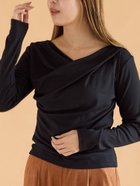 【エヘカソポ/ehka sopo】のドレープカットソー 人気、トレンドファッション・服の通販 founy(ファニー) ファッション Fashion レディースファッション Fashion for Women トップス・カットソー Cut & Sew Tops カットソー・ベーシックTシャツ Cut-and-Sewn Tops / Stretch Tees & Basics おすすめ Recommended / Our Picks アクセサリー Fashion Accessories カットソー Cut and Sewn Top ドレープ Drape, Draping Fabric フィット Fit, Slim Fit thumbnail ブラック|ID: prp329100004766820 ipo3291000000034577321