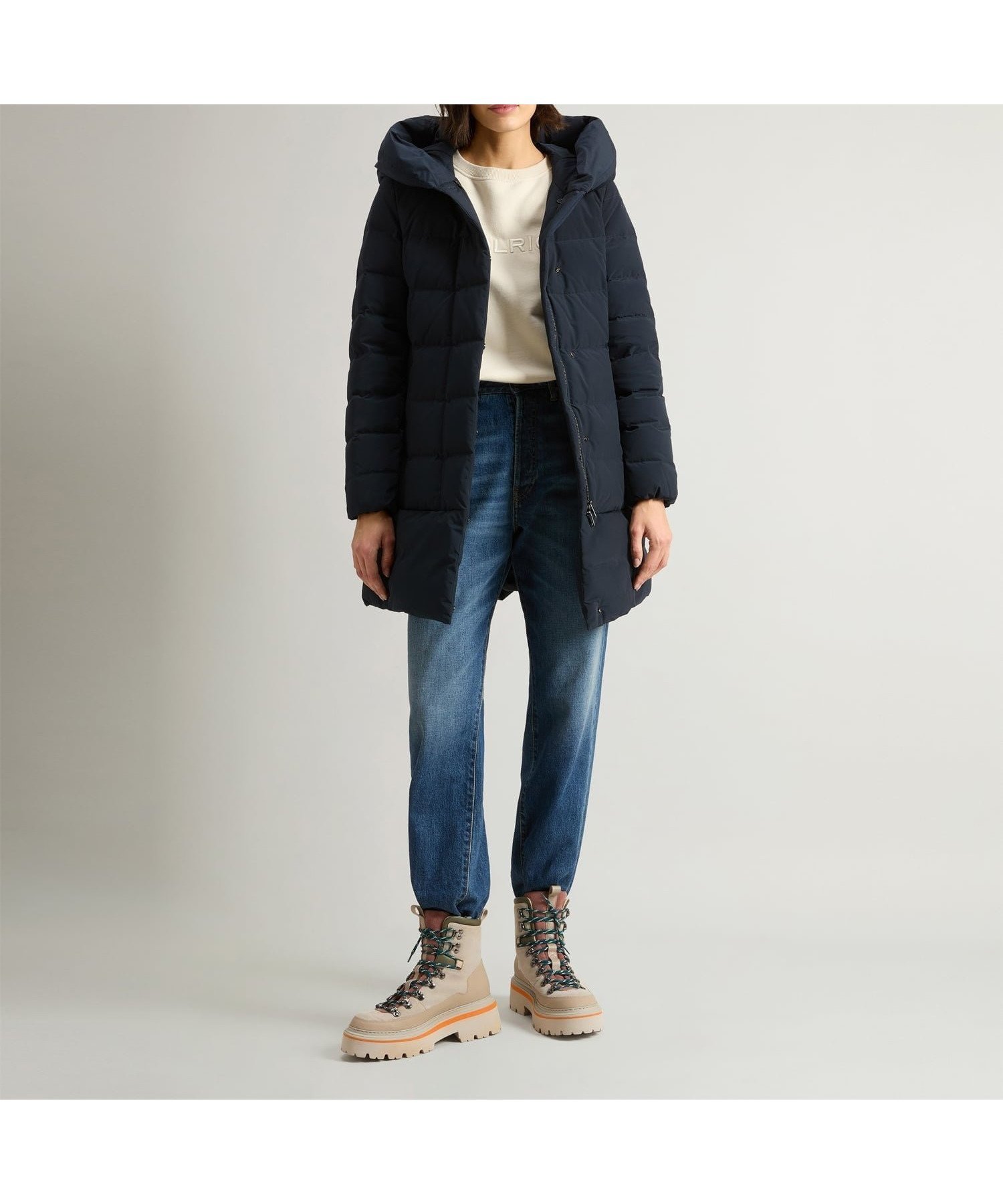 【ウールリッチ/WOOLRICH】のパフィー プレスコット パーカ インテリア・キッズ・メンズ・レディースファッション・服の通販 founy(ファニー) 　ファッション　Fashion　レディースファッション　Fashion for Women　トップス・カットソー　Cut & Sew Tops　レディースパーカー・カジュアルフーディー　Casual Hoodies & Sweatshirts　ショール　Shawl, Wrap　シンプル　Simple, Minimal　スリム　Slim, Slim Fit　ドット　Polka Dot, Dot Pattern　定番　Standard, Basic Item　フィット　Fit, Slim Fit　フェミニン　Feminine, Girly　フロント　Front, Front Design　ポケット　Pocket, Pocket Detail　NAVY|ID: prp329100004766834 ipo3291000000034677236